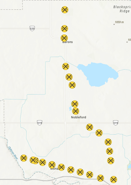 CPKC crews doing rail work in Lethbridge County