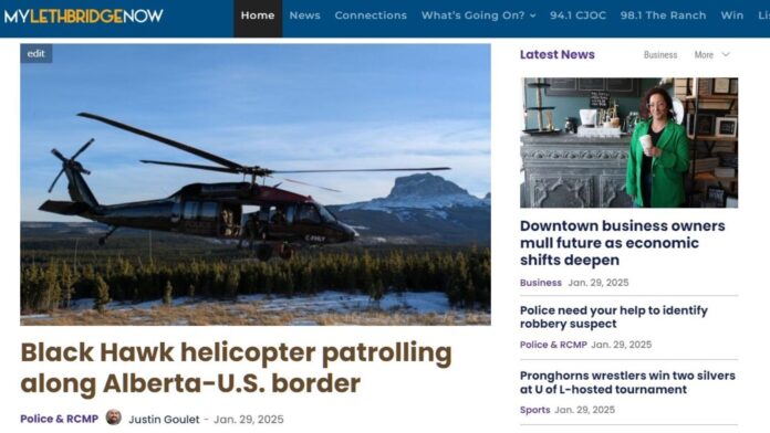 Screen grab showing new home page