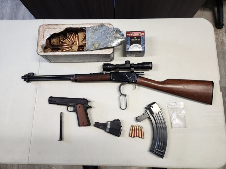 Items seized during the February 18th incident (Photo provided by RCMP)