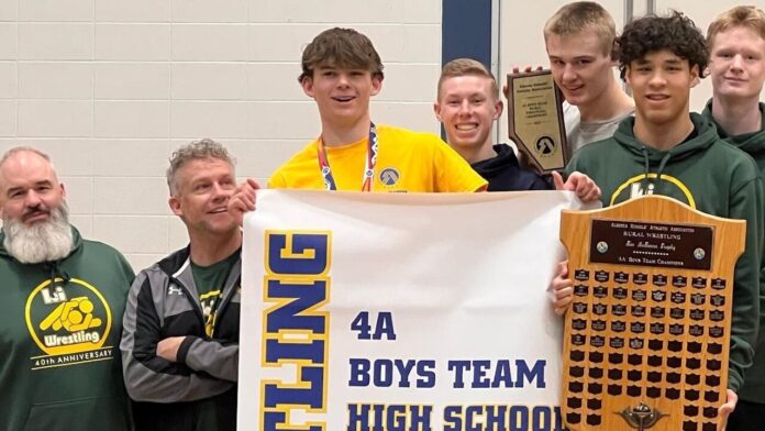 Local wrestlers fared well at a competition in Red Deer March 1, 2025. (Photo supplied by the Lethbridge Amateur Wrestling Association)