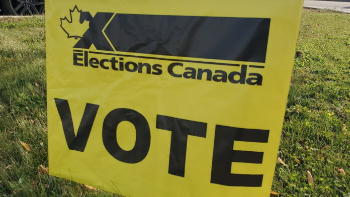 File photo of an Elections Canada sign. (Photo: Vista Radio)