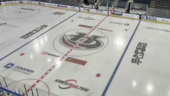 Centre ice at VisitLethbridge.com Arena.