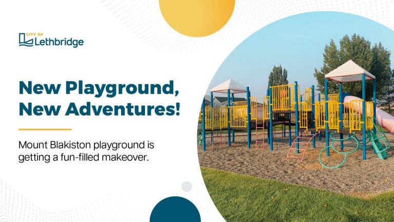 The playground at Mt. Blakiston Park is being replaced. (Photo: City of Lethbridge)