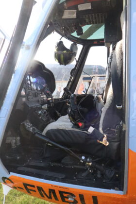 Inside the HALO helicopter at the 2nd Annual Flight Up the Night event in support of HALO Air Ambulance (Photo mylethbridgenow.com staff)