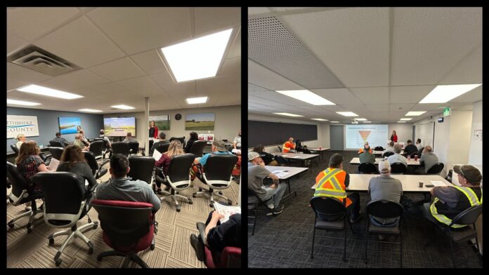 Regional Emergency Management Plan sessions were hosted at Lethbridge County’s administration office and Picture Butte town office for municipal staff on Monday, May 26, 2025. (Photos supplied by Lethbridge County)