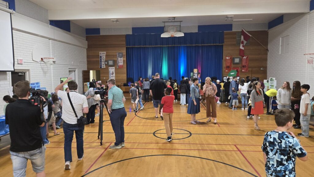 The PYP Exhibition was held in the gymnasium at Our Lady of the Assumption School on June 5, 2025. (Photo: J. Goulet, My Lethbridge Now)