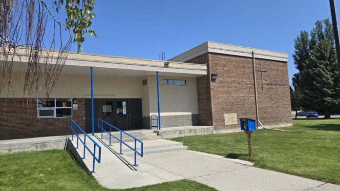 Our Lady of the Assumption School in Lethbridge, seen on June 5, 2025. (Photo: J. Goulet, My Lethbridge Now)