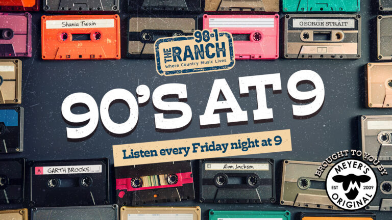 98.1 The Ranch - 90s at 9 feature banner